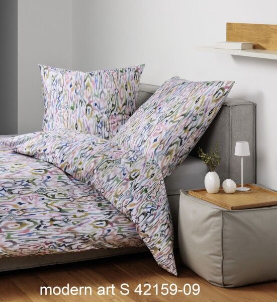 Janine Mako-Satin Bettwäsche modern art S 42159 multicolor