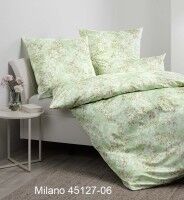 Janine Mako-Satin Bettwäsche MILANO 45127 grün rosa