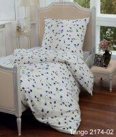 Mako-Soft-Seersucker-Bettwäsche TANGO 2174 blau