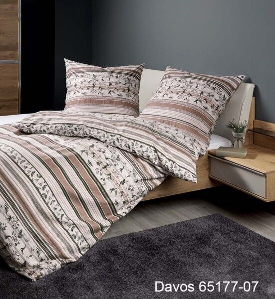 Janine Feinbiber Bettwäsche DAVOS 65177 beige braun