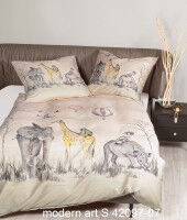 Janine Mako-Satin Bettwäsche modern art S 42097 sand