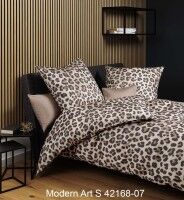 Janine Mako-Satin Bettwäsche modern art S 42168 mocha sand