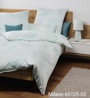 Janine Mako-Satin Bettwäsche MILANO 45125 türkisblau