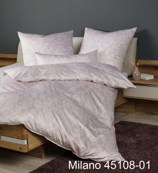 Janine Mako-Satin Bettwäsche MILANO 45108 rosé Größe:  40x80 cm günstig online kaufen