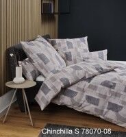 Janine Edelflanell Bettwäsche Chinchilla S 78070 silber anthrazit