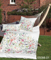 Interlock-Jersey Bettwäsche CARMEN S 55088 rot silberrosa