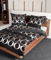 Janine Mako-Satin Bettwäsche J. D. 87034 taupe dunkelbraun