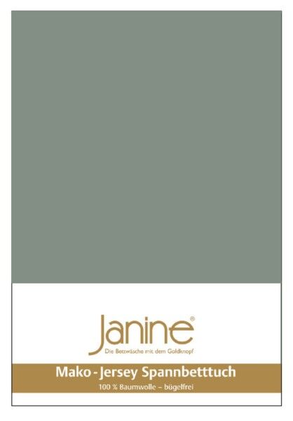 Janine Janine Spanbetttuch Mako-Feinjersey 5007 salbeigrün (660) Größe:  66 günstig online kaufen