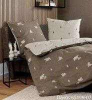 Janine Feinbiber Bettwäsche DAVOS 65199 beige braun