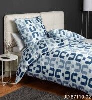 Janine Mako-Satin Bettwäsche J. D. 87119 blau