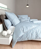 Mako-Satin Bettwäsche modernclassic 3912 perlblau