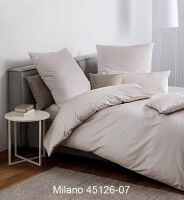 Janine Mako-Satin Bettwäsche MILANO 45126 sand silber natur