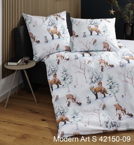 Janine Mako-Satin Bettwäsche modern art S 42150 multicolor