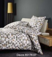 Janine Feinbiber Bettwäsche DAVOS 65176 greige ockergelb