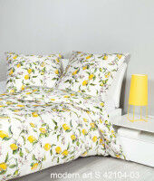 Mako-Satin Bettwäsche modern art S 42104 zitronengelb