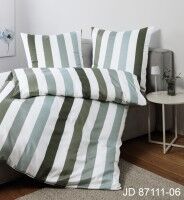 Janine Mako-Satin Bettwäsche J. D. 87111 salbeigrün