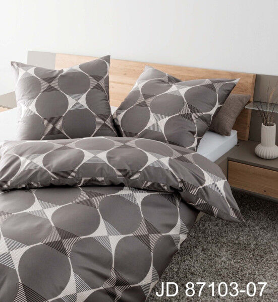 Janine Janine Mako-Satin Bettwäsche J. D. 87103 taupe Größe:  200x200 cm + günstig online kaufen