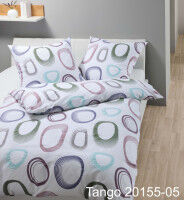 Mako-Soft-Seersucker Bettwäsche TANGO 20155 lila olivgrün