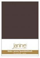 Janine Spannbetttuch Mako-Feinjersey 5007 dunkelbraun