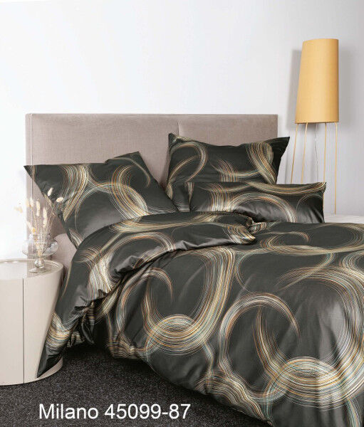 Janine Mako-Satin Bettwäsche MILANO 45099 schokobraun Größe:  80x80 cm günstig online kaufen