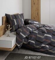 Janine Mako-Satin Bettwäsche J. D. 87107 braun grau