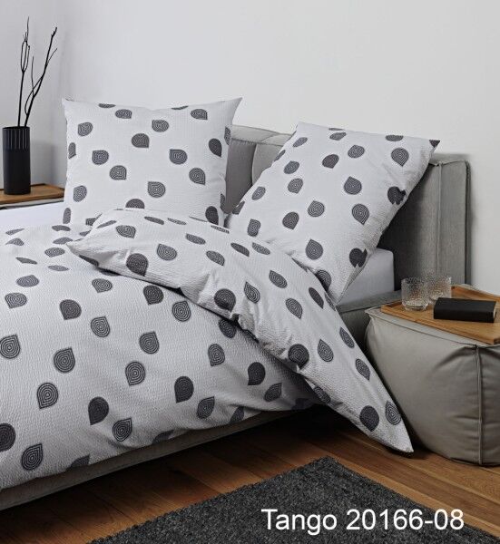 Janine Janine Mako-Soft-Seersucker Bettwäsche TANGO 20166 silber Größe:  15 günstig online kaufen