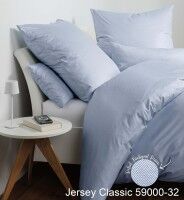 Janine Interlock-Jersey Bettwäsche JERSEY CLASSIC 59000 perlblau