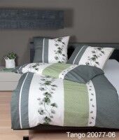 Janine Mako-Soft-Seersucker Bettwäsche TANGO 20077 silber grün