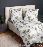 Janine Mako-Satin Bettwäsche modern art S 42176 multicolor
