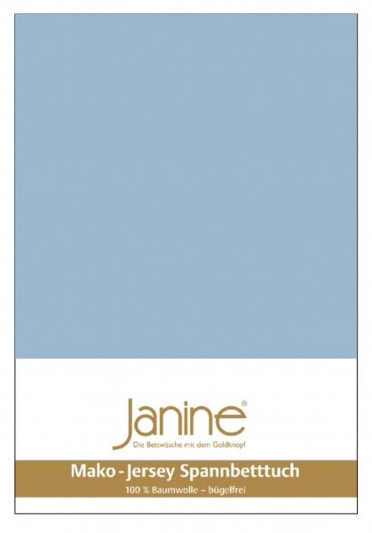 Janine Janine Spannbetttuch Mako-Feinjersey 5007 perlblau (32) Größe:  150x günstig online kaufen