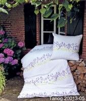 Janine Mako-Soft-Seersucker Bettwäsche TANGO 20013 / Sommerbettwäsche lavendel