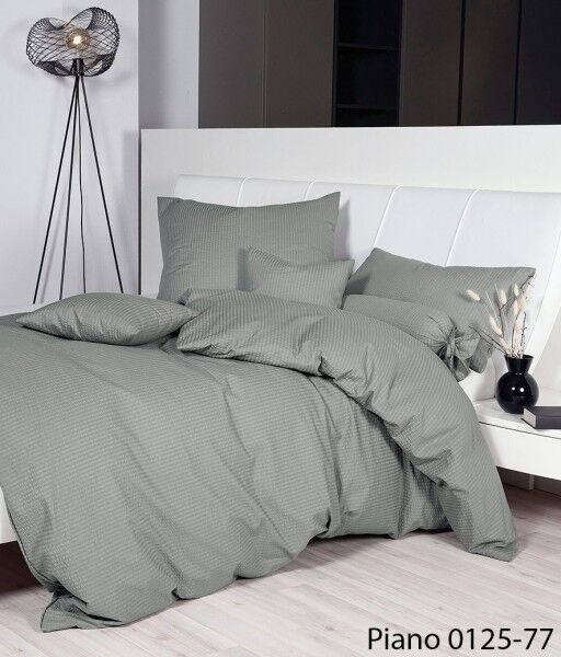 Janine Janine Mako-Soft-Seersucker Bettwäsche PIANO 0125 vulkan Größe:  15x günstig online kaufen