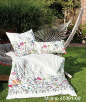 Janine Mako-Satin Bettwäsche MILANO 45091 multicolor ecru