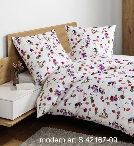 Janine Mako-Satin Bettwäsche modern art S 42167 multicolor