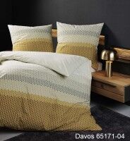 Janine Feinbiber Bettwäsche DAVOS 65171 ocker olivgrün