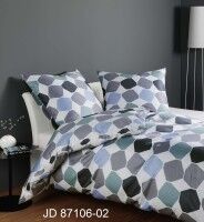 Janine Mako-Satin Bettwäsche J. D. 87106 blau