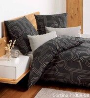 Janine Soft-Cotton Bettwäsche CORTINA 71009 anthrazit