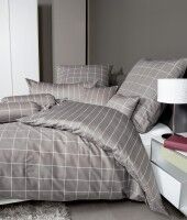 Janine Mako-Satin-Bettwäsche modernclassic 39025 vulkan