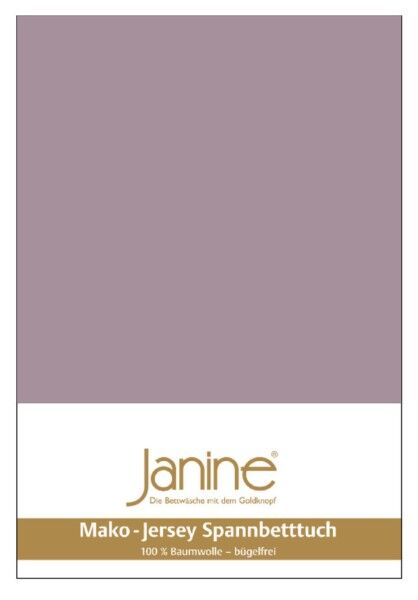 Janine Janine Spanbetttuch Mako-Feinjersey 5007 holunder (530) Größe:  530 günstig online kaufen