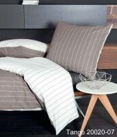 Janine Mako-Soft-Seersucker Bettwäsche TANGO 20020 / Sommerbettwäsche taupe