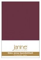 Janine Spannbetttuch Mako-Feinjersey 5007 burgund