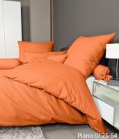 Janine Mako-Soft-Seersucker Bettwäsche PIANO 0125 orange