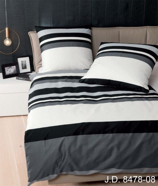 Janine Janine Mako-Satin Bettwäsche J.D. 8478 schwarz graphit Größe:  135x2 günstig online kaufen