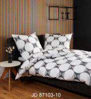 Mako-Satin Bettwäsche J. D. 87103 weiß grau schwarz