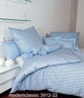 Janine Mako-Satin Bettwäsche modernclassic 3912 hellblau