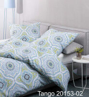 Mako-Soft-Seersucker Bettwäsche TANGO 20153 kreideblau limette