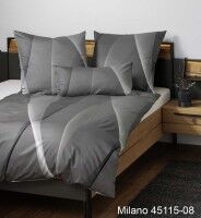 Janine Mako-Satin Bettwäsche MILANO 45115 grau taupe