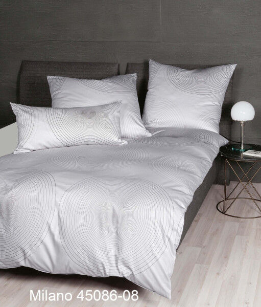 Janine Janine Mako-Satin Bettwäsche MILANO 45086 silber platin Größe:  80x8 günstig online kaufen