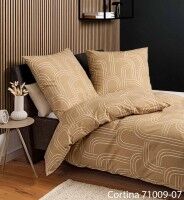 Janine Soft-Cotton Bettwäsche CORTINA 71009 beige sand