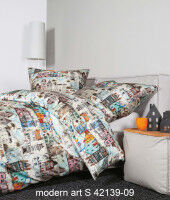 Mako-Satin Bettwäsche modern art S 42139 multicolor